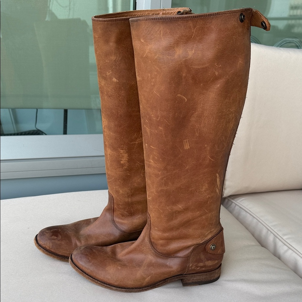 Frye Brown Heeled Boots